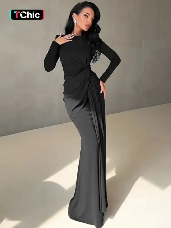 The “Valentina” Ruffled Maxi Dress — Crimson Elegance Edition