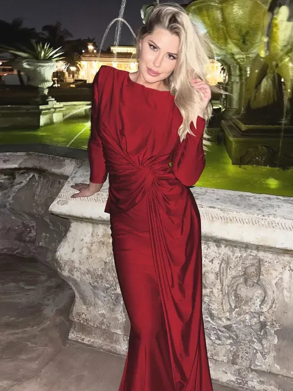 The “Valentina” Ruffled Maxi Dress — Crimson Elegance Edition