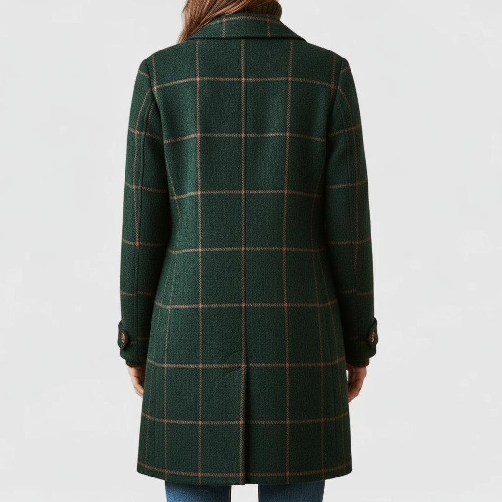 Winslow & Co. Windowpane Check Coat - Forest Green