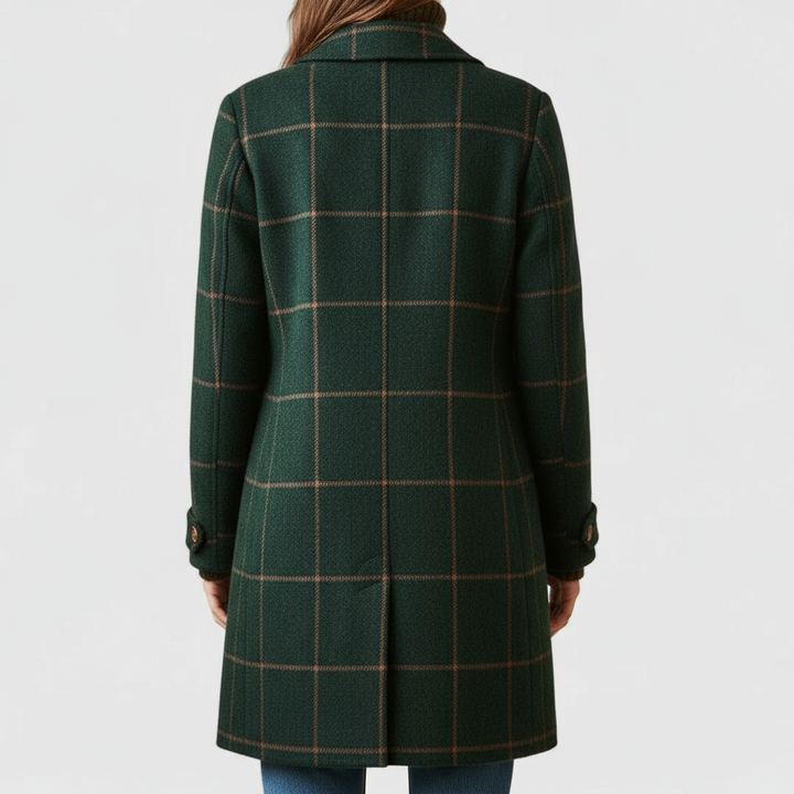 Winslow & Co. Windowpane Check Coat - Forest Green